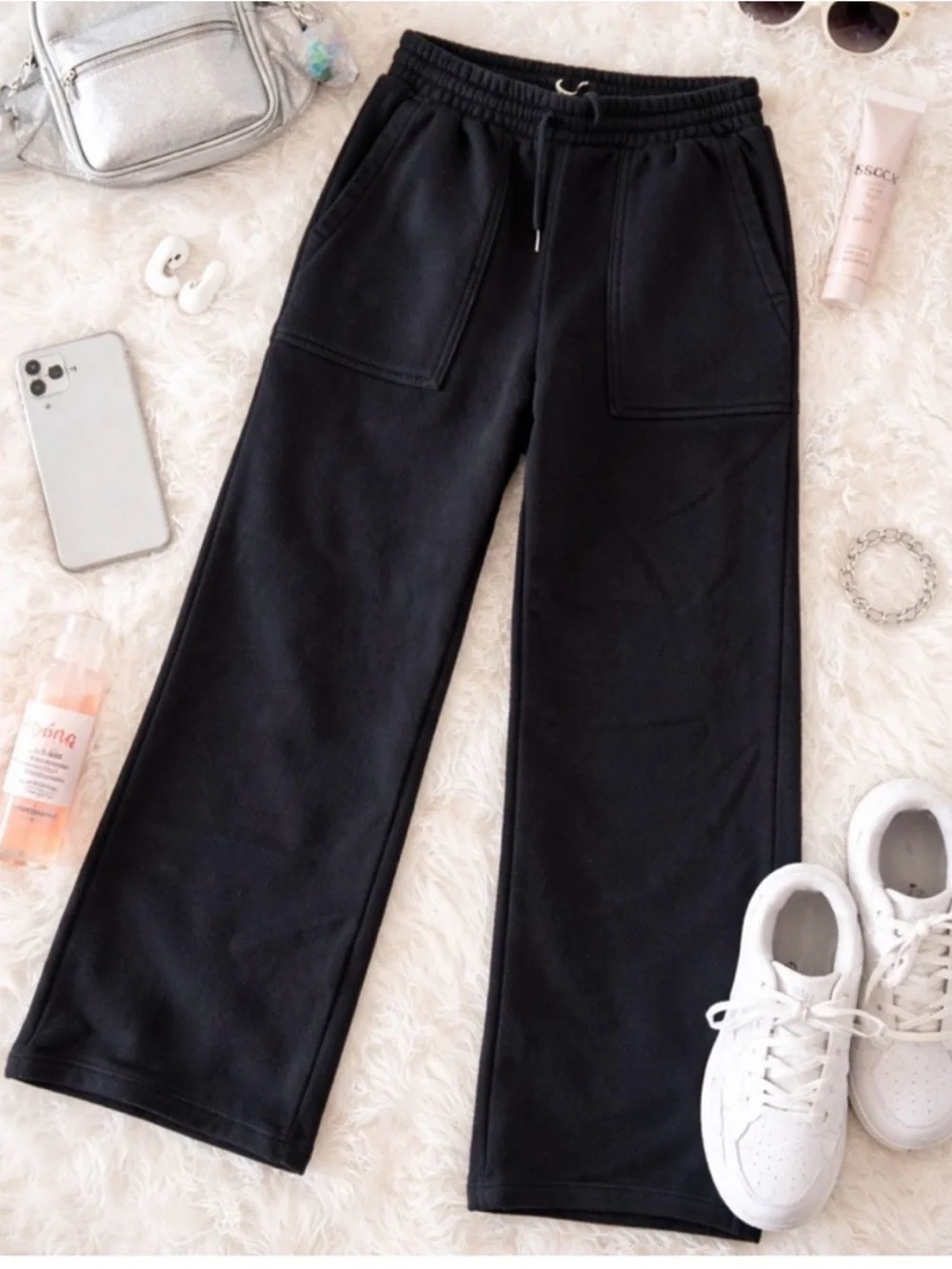 GAP Kids XL Sweatpants Bundle 2 Pair Gray Cargo Black Wide Leg